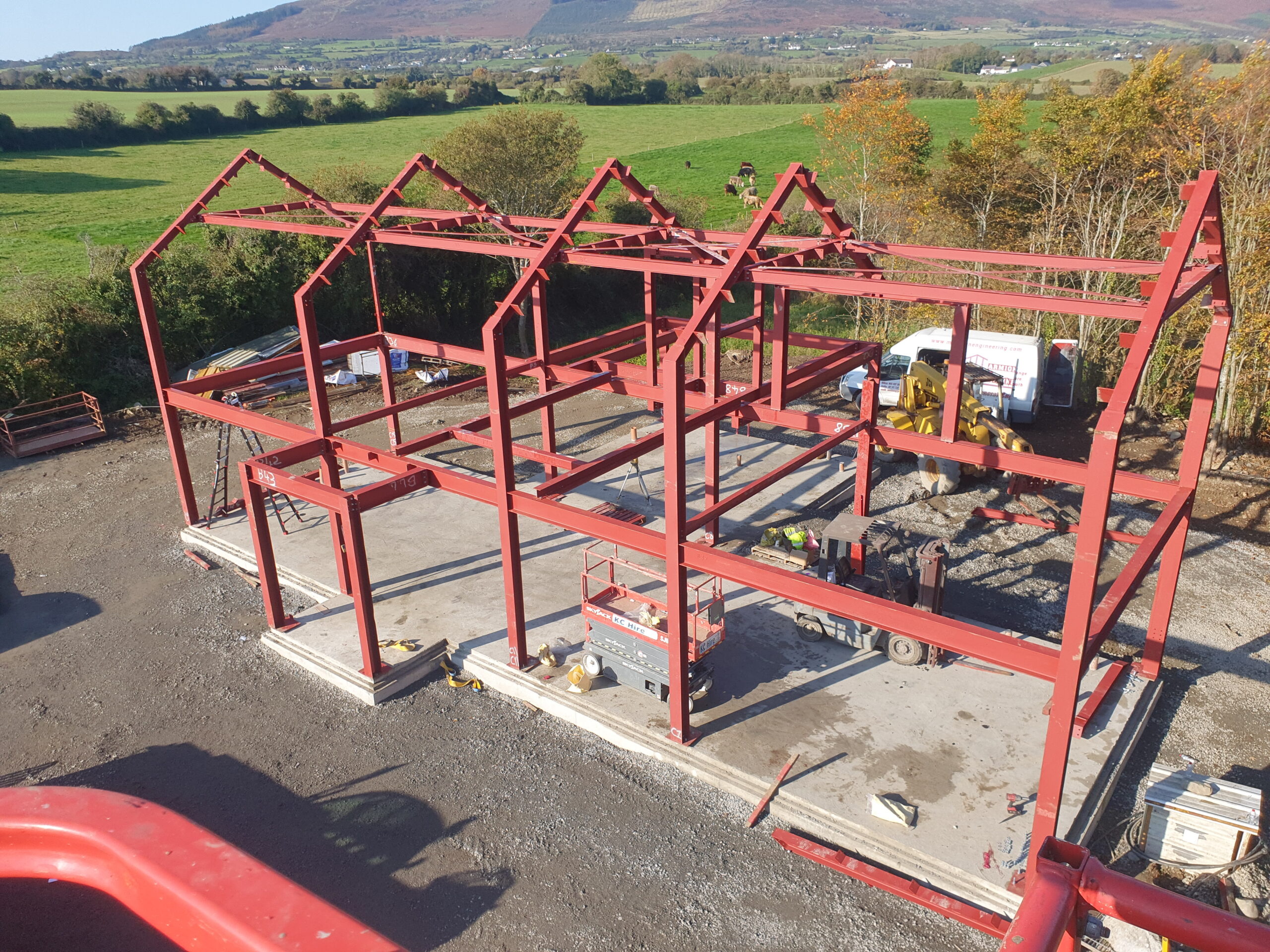 Structural steel fabrication in the Marmion workshop
