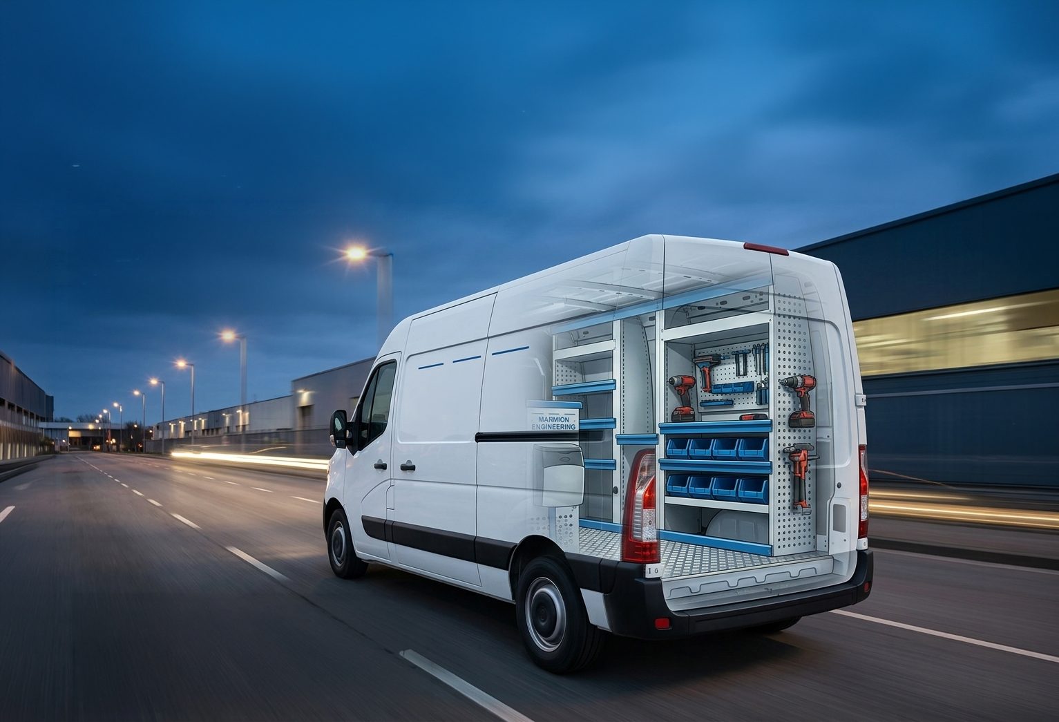 Marmion-fitted worker van on the road in Co. Louth